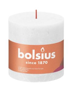 Bolsius wit rustiek stompkaarsen 100/100 (62 uur) Eco Shine Cloudy White