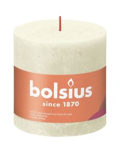 Bolsius ivoor rustiek stompkaarsen 100/100 (62 uur) Eco Shine Soft Pearl