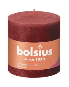Bolsius rood rustiek stompkaarsen 100/100 (62 uur) Eco Shine Delicate Red