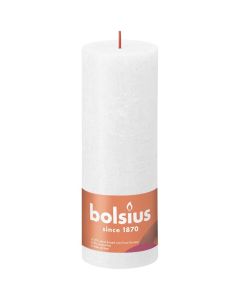 Bolsius wit rustiek stompkaars 190/68 (85 uur) Eco Shine Cloudy White