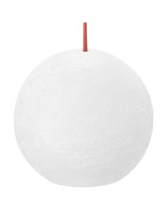 Bolsius wit rustiek bolkaars Ø 76 mm (25 uur) Eco Shine Cloudy White