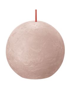 Bolsius poeder roze rustiek bolkaars Ø 76 mm (25 uur) Eco Shine Misty Pink