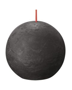 Bolsius antraciet rustiek bolkaars Ø 76 mm (25 uur) Eco Shine Stormy Grey
