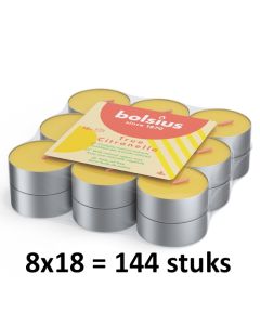 144 stuks Bolsius citronella geur theelichtjes