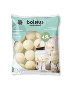 Bolsius professional horeca ivoor drijfkaarsjes (4,5 uur) verpakt per 320 stuks 