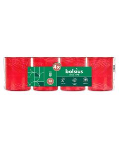 Bolsius rode graflichten navulling nr. 40 (18 uur) verpakt per 100 stuks
