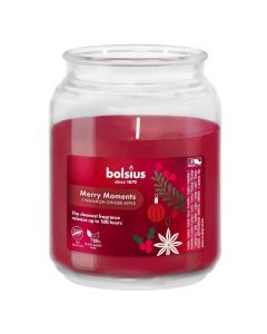 Geurkaars met deksel 135/100 (100 uur) Bolsius true glow merry moments