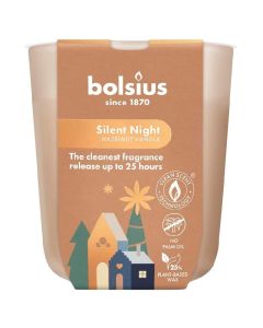 Geurkaars hazelnoot vanille 80x73 (25 uur) Bolsius true glow silent night