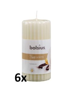6 stuks Bolsius french vanilla geurkaarsen
