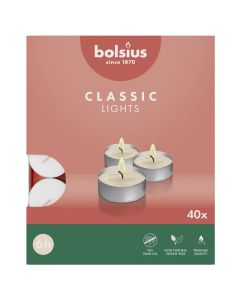 Bolsius classic lights witte 6-uurs maxi waxinelichtjes verpakt per 240 stuks