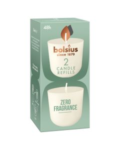 Bolsius clean light navullingen (24 uur) zero fragrance verpakt per 12 stuks