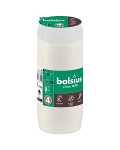 Bolsius graflichten wit transparant herdenkingskaars nr. 4 140/57 (75 uur) verpakt per 20 stuks
