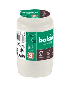 20 stuks Bolsius grafkaarsen wit nr. 3 compo 94/57 mm (50 uur) - grootverpakking