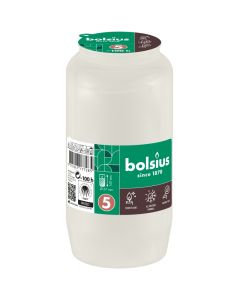 Bolsius graflichten wit transparant herdenkingslicht nr. 5 141/67 (100 uur) verpakt per 24 stuks
