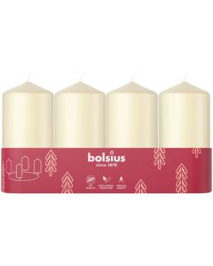 10 Trays/sets met 4 stuks ivoor stompkaarsen 100/50 van Bolsius