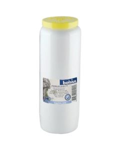 Bolsius noveen kaars nr. 12 wit transparant 180/67 (216 uur) verpakt per 5 stuks