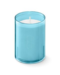 80 stuks Bolsius relight kaars in aqua blauw kunststof kaarsenhouder, voordeel verpakking
