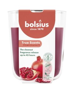 4 stuks Bolsius geurglas granaatappel geurkaarsen 97/85 mm (45 uur) - grootverpakking