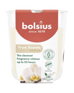 6 stuks Bolsius geurglas vanille geurkaarsen 80/73 mm (25 uur) - grootverpakking