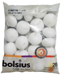 Witte 4,5 uur drijflichtjes 20/45 Bolsius