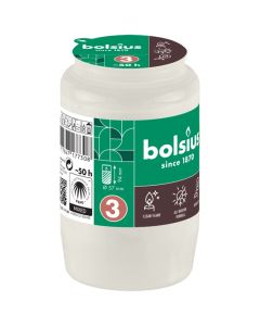 Bolsius grafkaars wit nr. 3 compo 94/57 mm (50 uur)