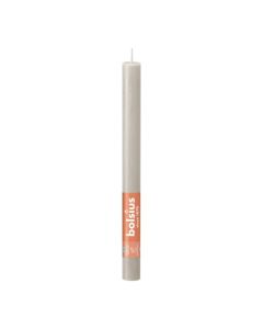 Bolsius lichtgrijs rustiek tafelkaars- dinerkaars 9 stuks (13 uur) sandy grey