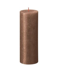 Bolsius metalliek bruin koper gelakte rustieke stompkaarsen 190/68 (85 uur) Shimmer Metallic Copper 