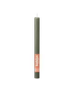 Bolsius olijfgroen rustiek tafelkaars- dinerkaars (13 uur) fresh olive