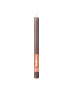 Bolsius taupe rustiek tafelkaars- dinerkaars 9 stuks (13 uur) rustic taupe
