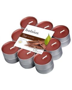 18 stuks geurtheelichtjes oud hout Bolsius