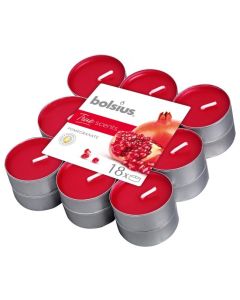 18 stuks geurtheelichtjes granaatappel Bolsius