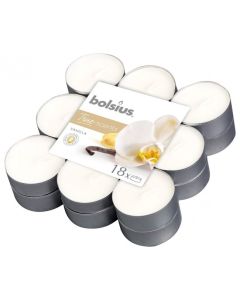 18 stuks geurtheelichtjes vanille Bolsius