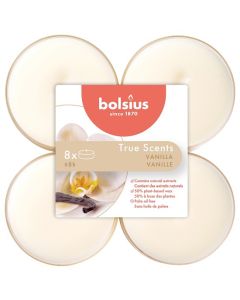 Bolsius vanille - vanilla maxi geurtheelichtjes 8 stuks