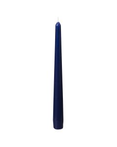 50 stuks dinerkaarsen van 24,5 cm lengte in de kleur donkerblauw, als voordeelverpakking