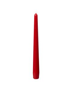 50 stuks dinerkaarsen van 24,5 cm lengte in de kleur rood, als voordeelverpakking