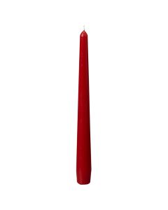 50 stuks dinerkaarsen van 24,5 cm lengte in de kleur bordeaux rood, als voordeelverpakking