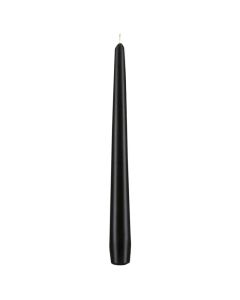 50 stuks dinerkaarsen van 24,5 cm lengte in de kleur zwart, als voordeelverpakking