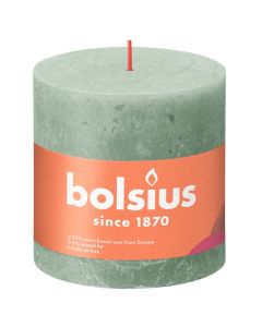 Bolsius jade groen rustiek stompkaarsen 100/100 (62 uur) Eco Shine Jade Green