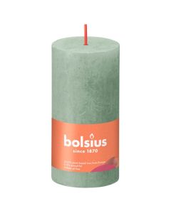 Bolsius jade groen rustiek stompkaarsen 100/50 (30 uur) Eco Shine Jade Green