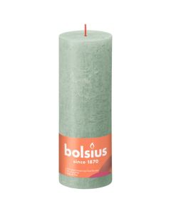 Bolsius jade groen rustiek stompkaarsen 190/68 (85 uur) Eco Shine Jade Green 