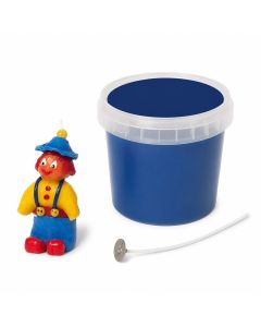 KF blauwe modelleer was om zelf kaarsen te kneden