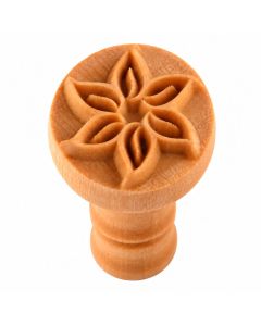 KF relief stempel zes bladerige bloem om zelf kaarsen te versieren