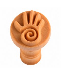 KF relief stempel hand (hallo,dag,tot ziens) om zelf kaarsen te versieren