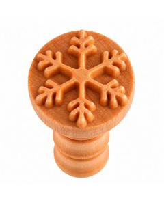 KF relief stempel sneeuwvlokje - ijskristal om zelf kaarsen te versieren