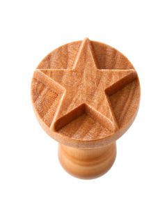 KF relief stempel ster om zelf kaarsen te versieren