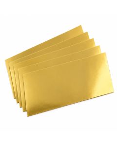 KF wasfolie vellen was in de kleur glanzend goud om figuren uit te snijden of knippen en sierliek kaarsen te versieren