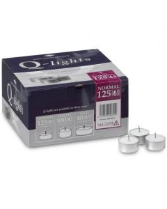 500 stuks Q-lights witte theelichtjes 18/39 mm (6 uur) in doosjes - grootverpakking