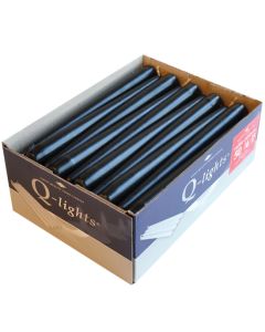50 stuks dinerkaarsen van 24,5 cm lengte in de kleur zwart, als voordeelverpakking