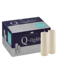 15 stuks Q-lights ivoor stompkaarsen 200/70 mm (70 uur) - grootverpakking