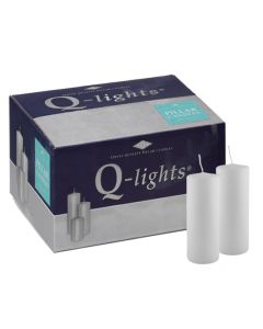 20 stuks Q-lights witte stompkaarsen 150/60 mm (40 uur) - grootverpakking